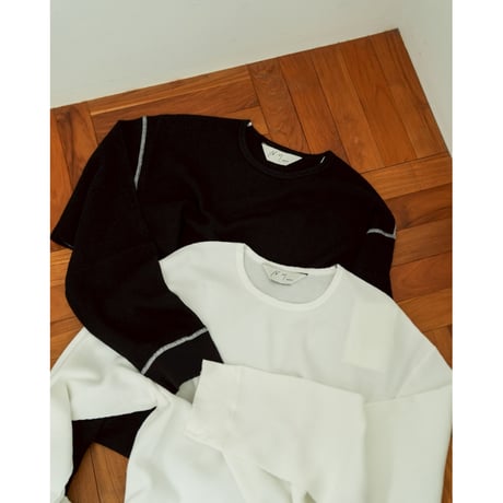 ANCELLM DAMEGE WAFFLE CREW LS T-SHIRT