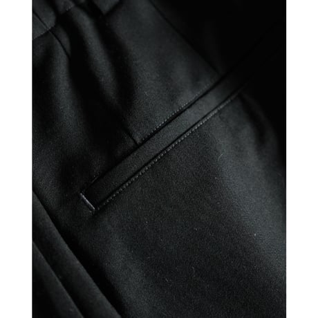 nonnotte Wool Gabardine Draping Crotch Box Pleats Trousers