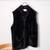 walenode Ex. Royal baby alpaca Hand spinning fur Vest