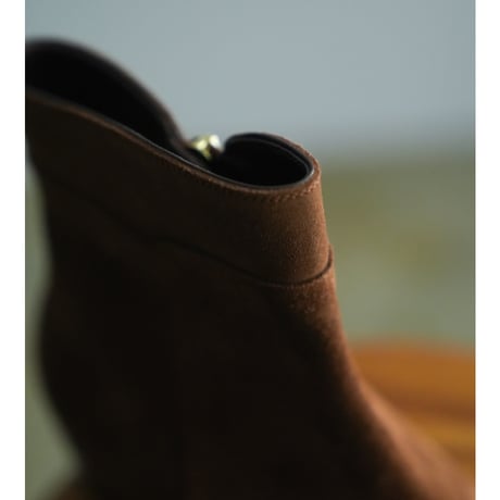 Post Production Side Zip Boots "Calf Suede"