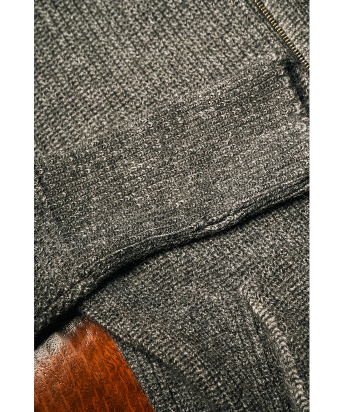 MAATEE&SONS RBALPACA-CASHMERE 畦ひょっとこ起毛ZIP SWEAT