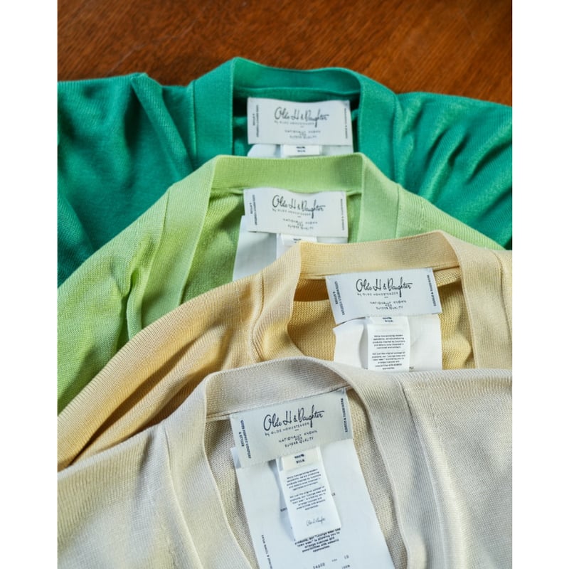 Olde H & Daughter SILK PLAIN STITCH CARDIGAN |