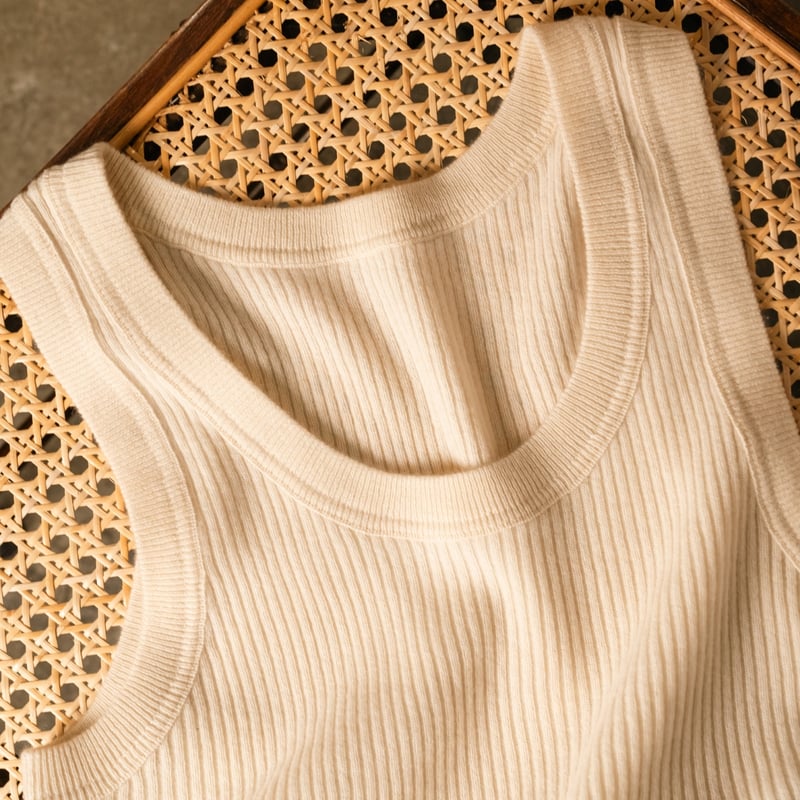 PICEA Ex. BABY CASHMERE RIB TANK TOP | MusterWerk