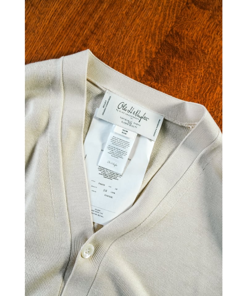 トップス Olde H & Daughter SILK CARDIGAN Olde H & Daughter SILK PLAIN STITCH CARDIGAN |