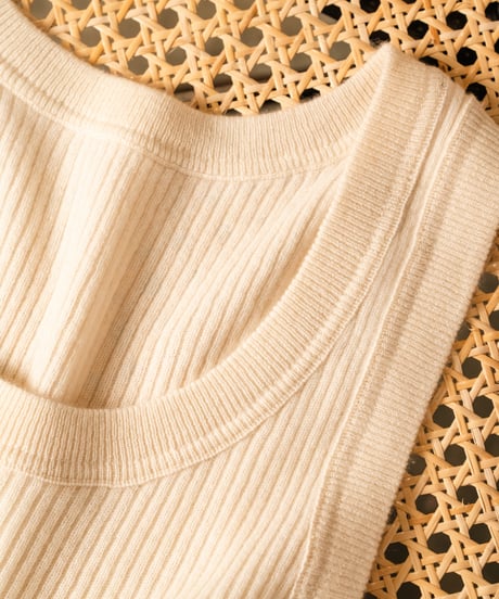 PICEA Ex. BABY CASHMERE RIB TANK TOP