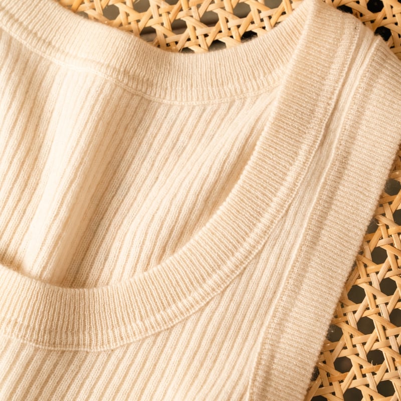 PICEA Ex. BABY CASHMERE RIB TANK TOP | MusterWerk