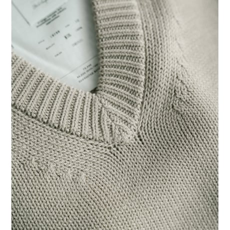 Olde H&Daughter TWIST WOOL V NECK P/O