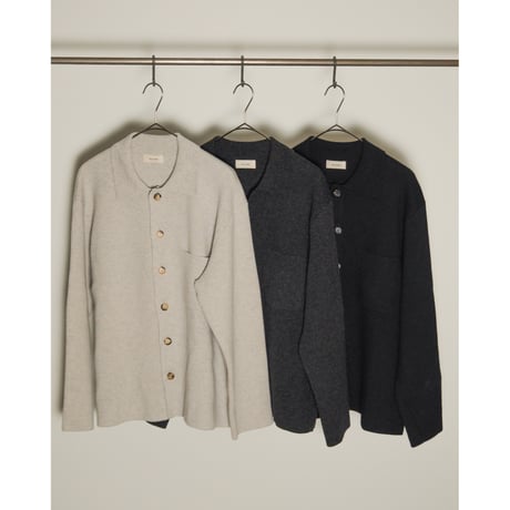 The CLASIK MILLED FINE WOOL SHIRT CARDIGAN