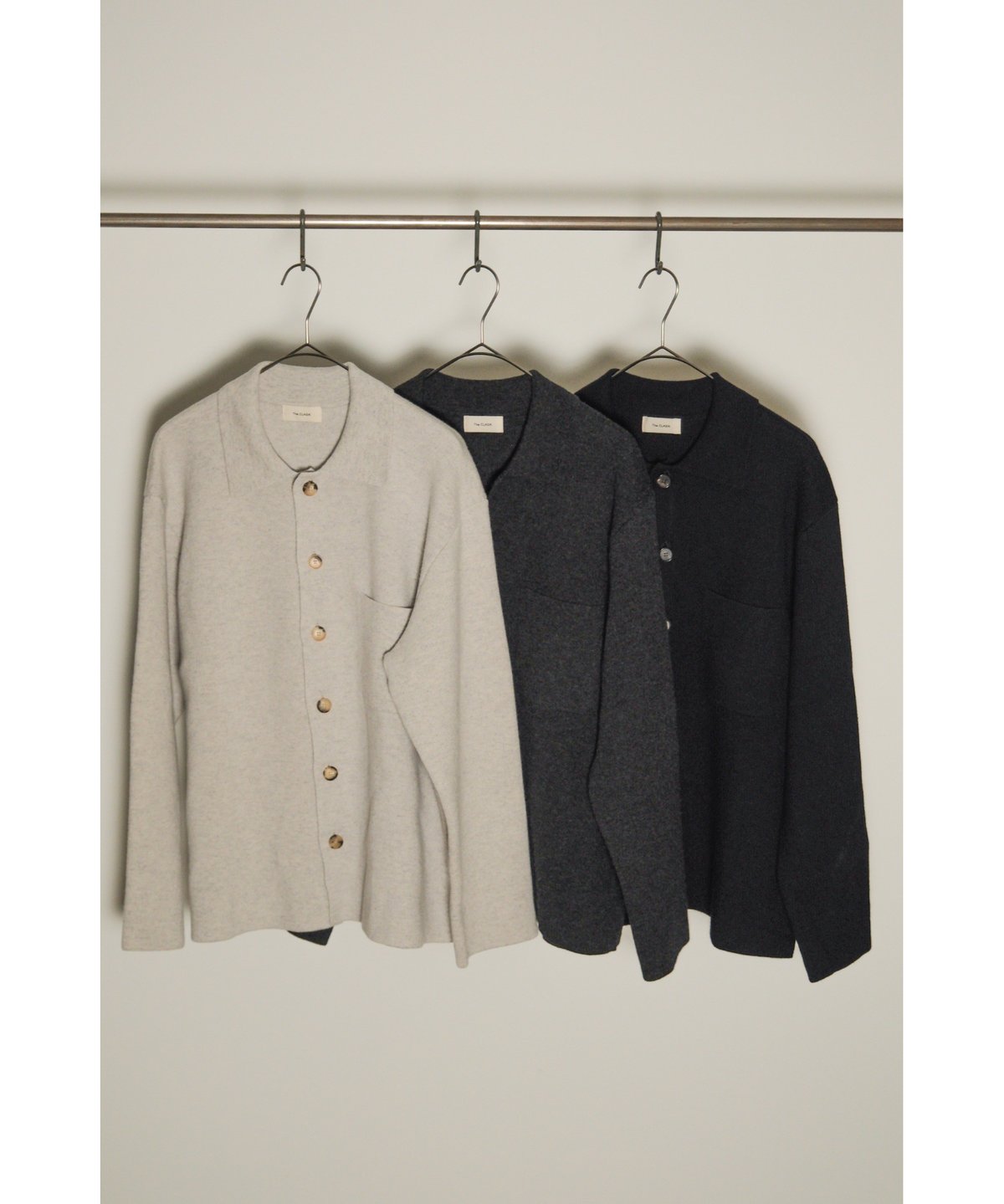 The CLASIK MILLED FINE WOOL SHIRT CARDIGAN | Mu The CLASIK MILLED FINE WOOL SHIRT CARDIGAN | Mu