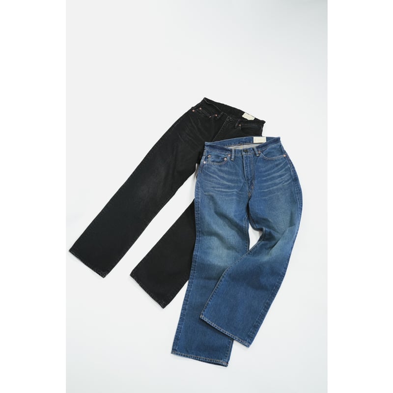 cantate Denim Flare Trousers (VINTAGE WASH) | M