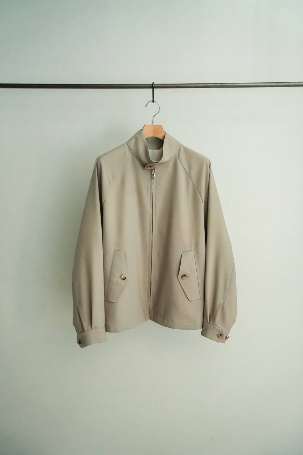 ジャケット・アウター The CLASIK DORMEUIL MINIMAL COLLARLESS The CLASIK DORMEUIL TONIK WOOL HARRINGTON | Mus