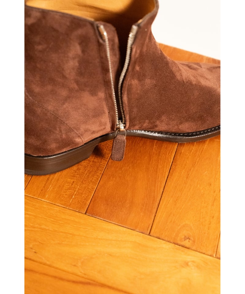 靴 F.lli Giacometti FG598 F.LLI Giacometti - FG598 - ZIP UP BOOTS - VELVINA BEIGE