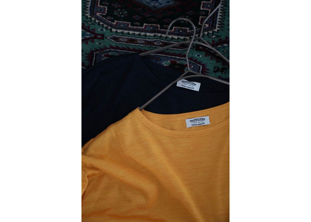 MAATEE&SONS WASHABLE SILK BOAT NECK P/O | Muste