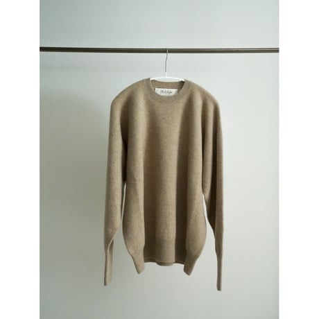 Olde H & Daughter AGED CASHMERE PLAIN STITCH CREW NECK P/O