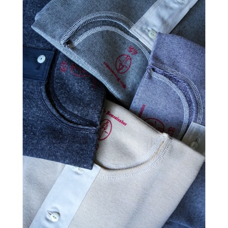 Olde Homesteader INTERKNIT RIB HENLEY NECK SHORT SLEEVE