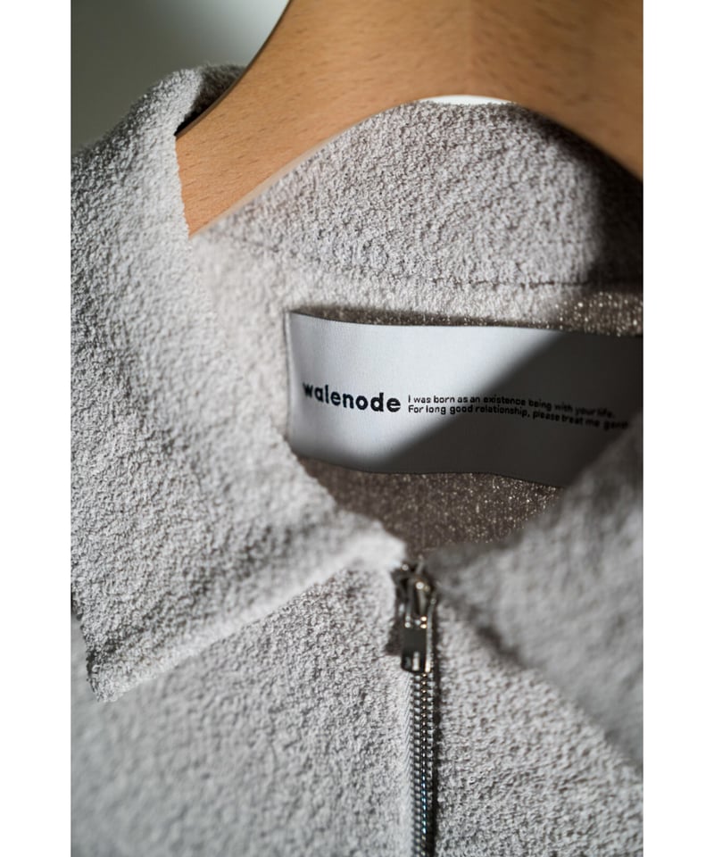 walenode Paper boucle Zip polo shirt | MusterWerk