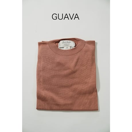 【more variation】Olde H & Daughter SILK PLAIN STITCH CREW NECK P/O