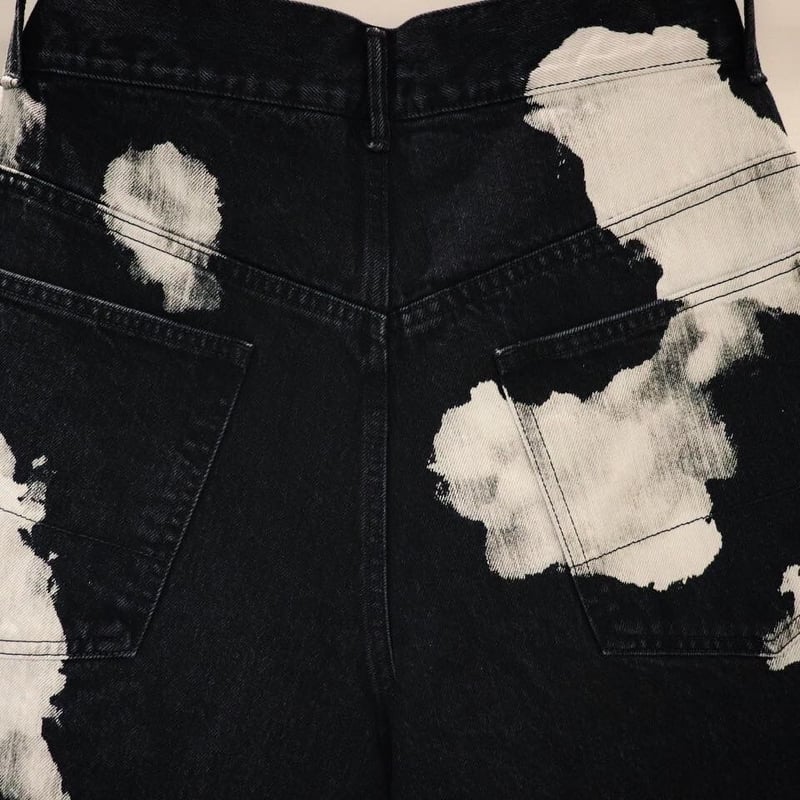【希少】ANCELLM Ex. 5Pデニム 牛柄 ◆定価¥36,300 ANCELLM Ex. 5P DENIM PANTS-COW PATTERN BLEACH |
