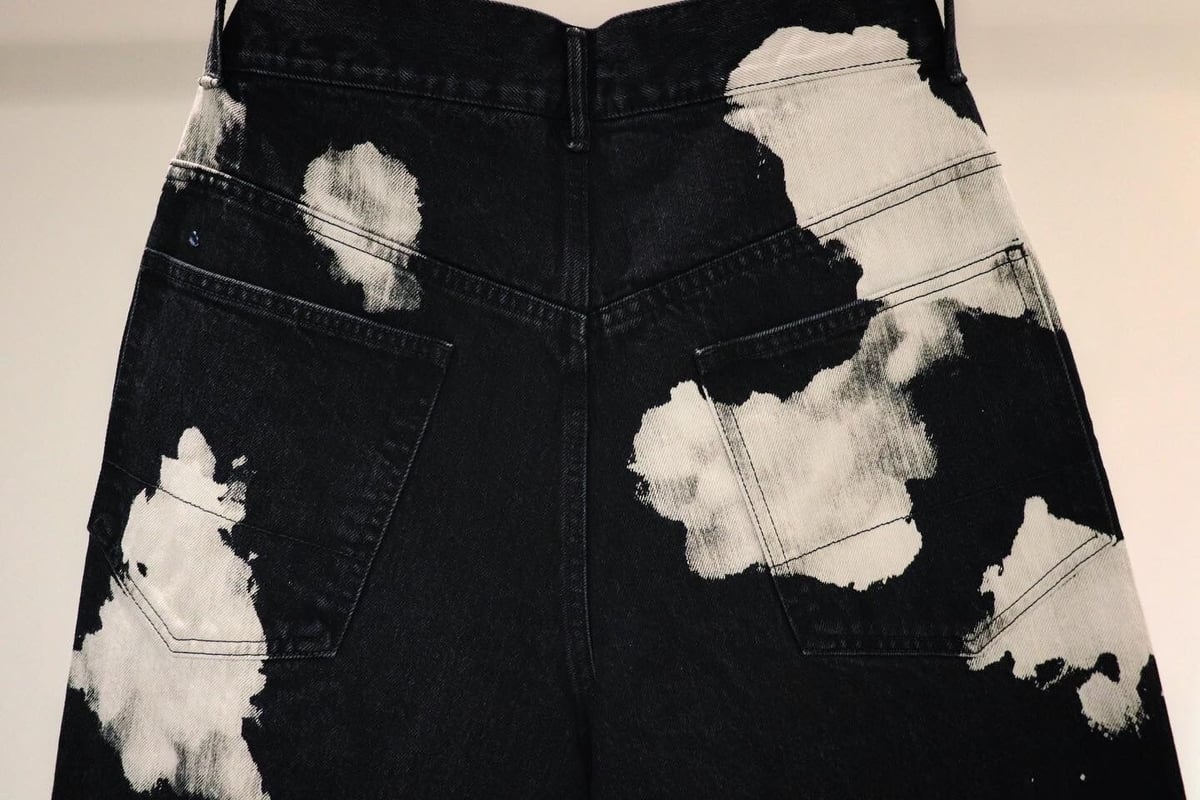 【希少】ANCELLM Ex. 5Pデニム 牛柄 ◆定価¥36,300 ANCELLM Ex. 5P DENIM PANTS-COW PATTERN BLEACH |