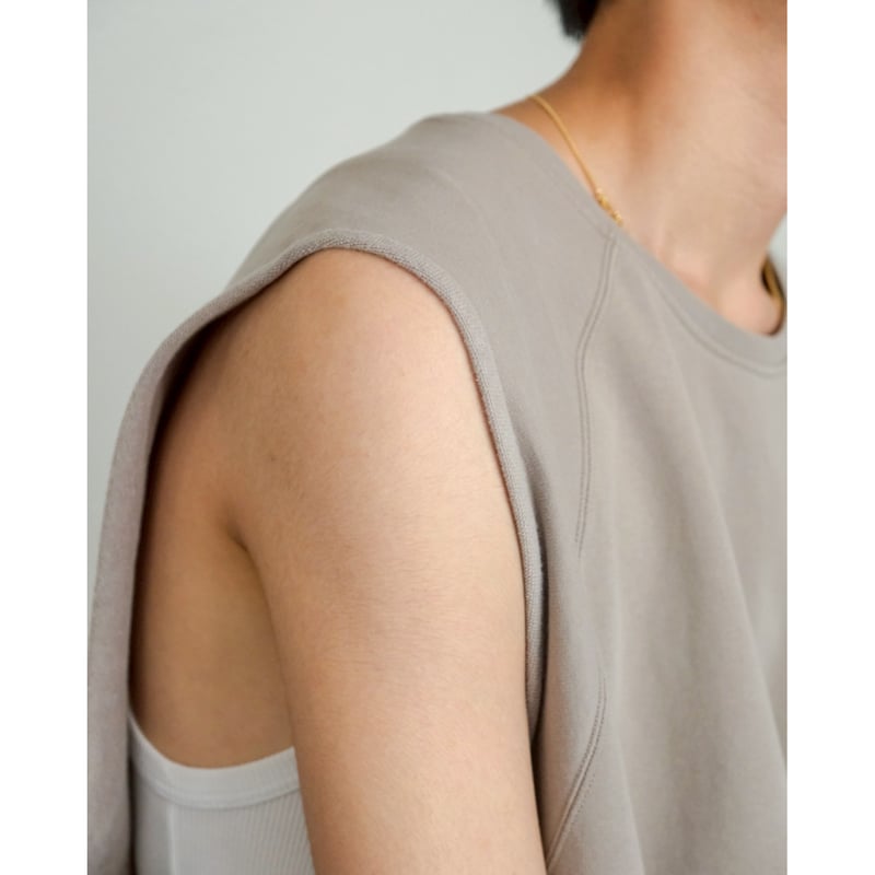 トップス ANCELLM FADED SLEEVELESS T-SHIRT BEIGE 1 FADED SLEEVELESS T-SHIRT | ANCELLM(アンセルム) / トップス