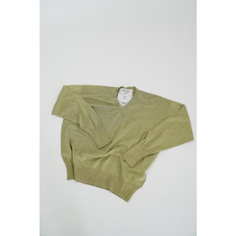 Olde H&Daughter LINEN SILK PLAIN STITCH V NECK