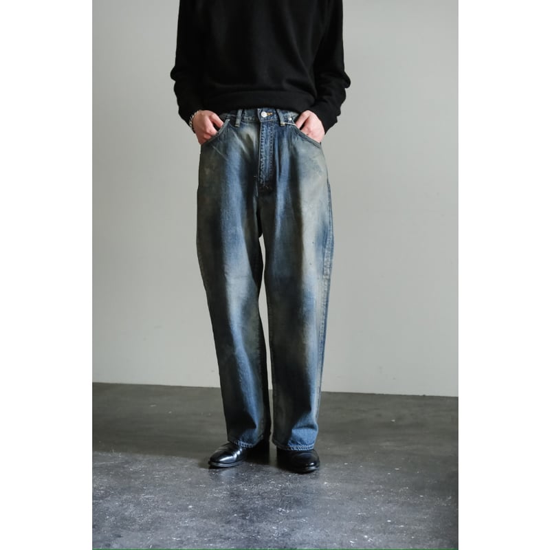 ANCELLM AGING MIDDLE STRAIGHT 5P DENIM PANTS |
