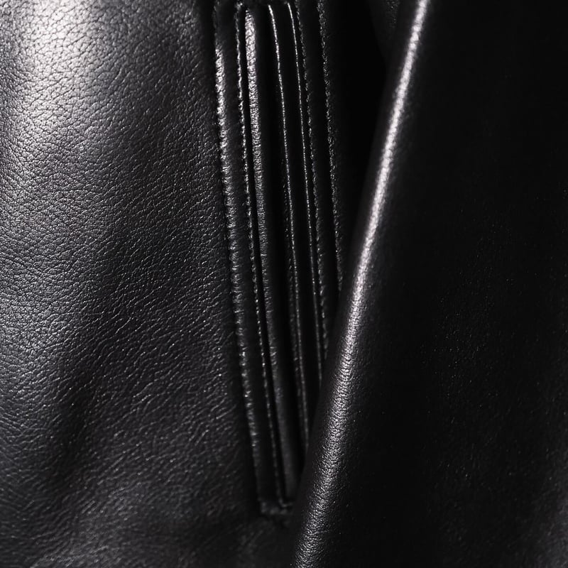 MAATEE&SONS LAMB LEATHER CAR COAT 裏CASHMERE | M