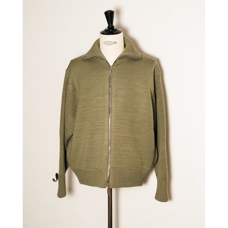 Olde H & Daughter Ex. WOOSTED WOOL DRIVERS KNIT JACKET