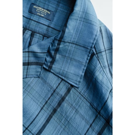 MAATEE&SONS Ex."H WOOL PLAID" OPEN COLLAR SHIRTS FRINGE