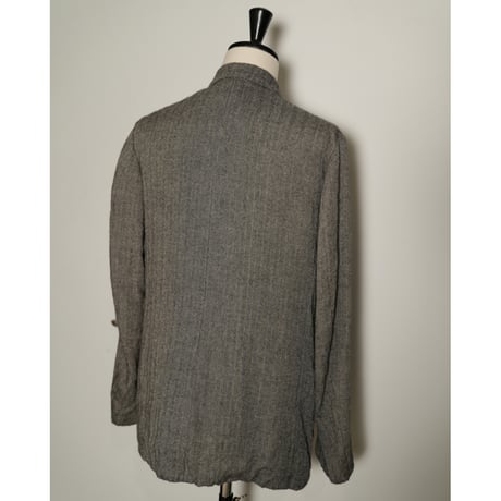 MAATEE&SONS DOUBLE WASHED GATHER TAILORED "LINEN ALPACA HERRINGBONE"