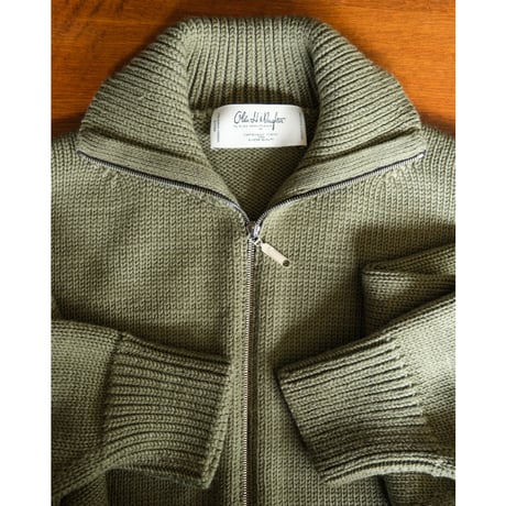 Olde H & Daughter Ex. WOOSTED WOOL DRIVERS KNIT JACKET