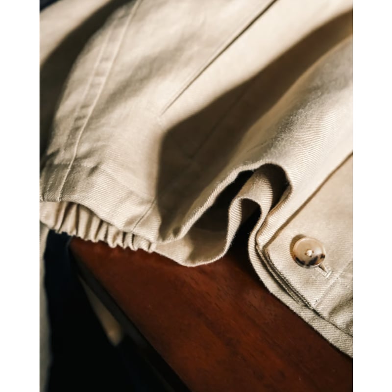 THE CLASIK LINEN HEMP TWILL SHARK COLLAR JACKET