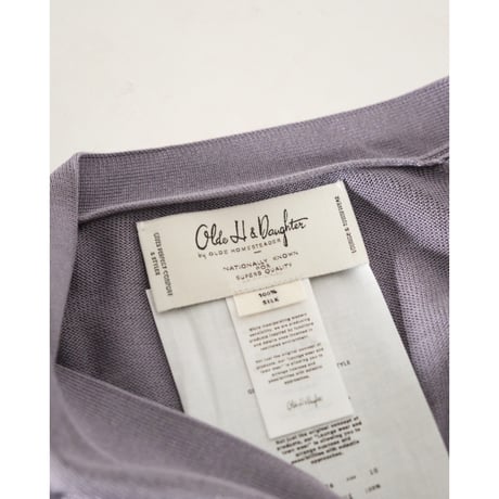 Olde H & Daughter SILK PLAIN STITCH CARDIGAN