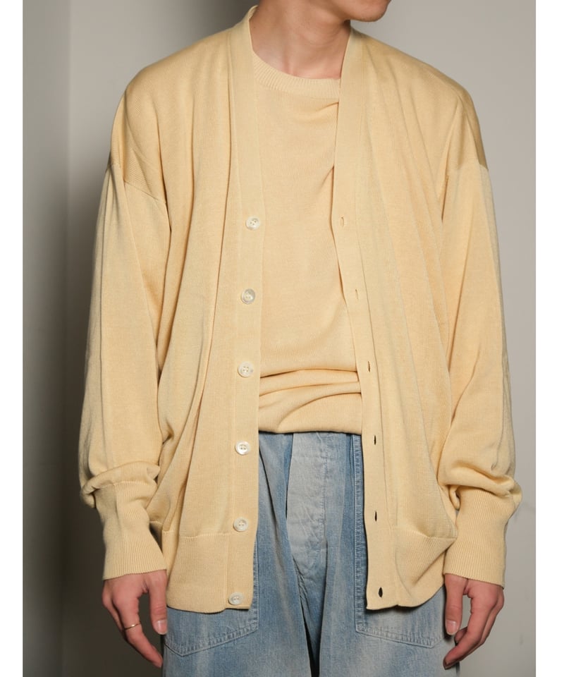 トップス Olde H & Daughter SILK CARDIGAN Olde H & Daughter SILK PLAIN STITCH CARDIGAN |