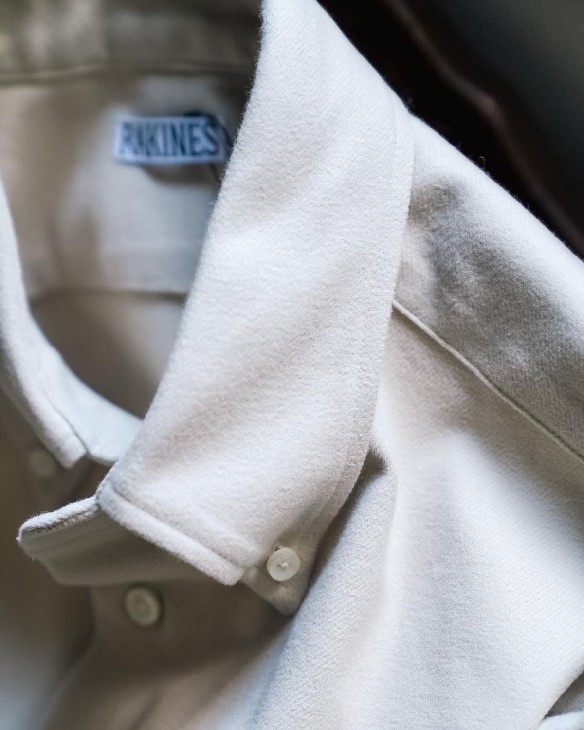 RAKINES Cotton work flannel B.D. shirt | Muster