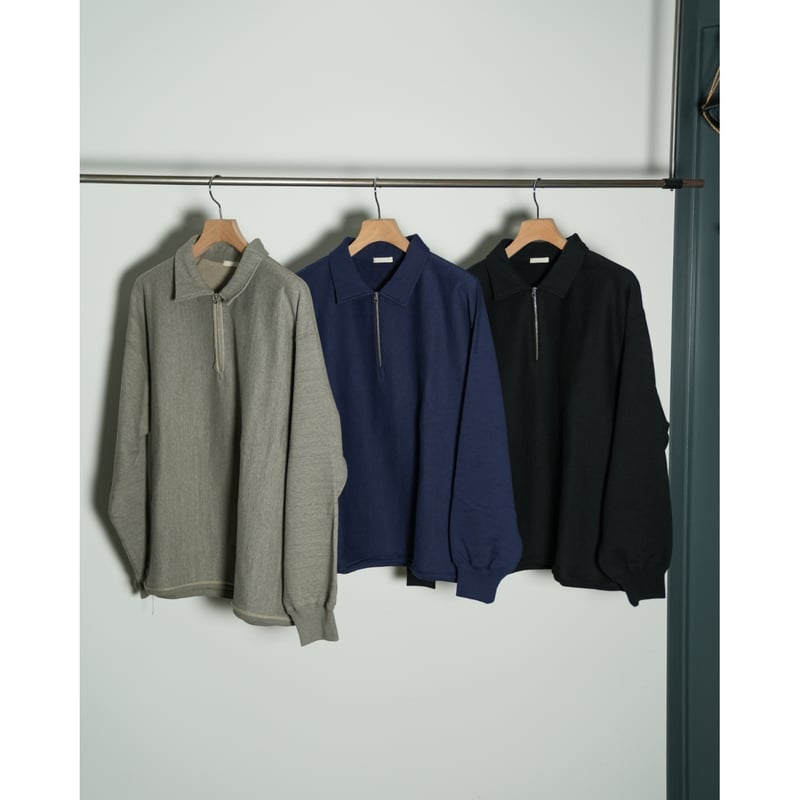 ULTERIOR FADED SILKY TERRY RW HALF ZIP P/O | Mu