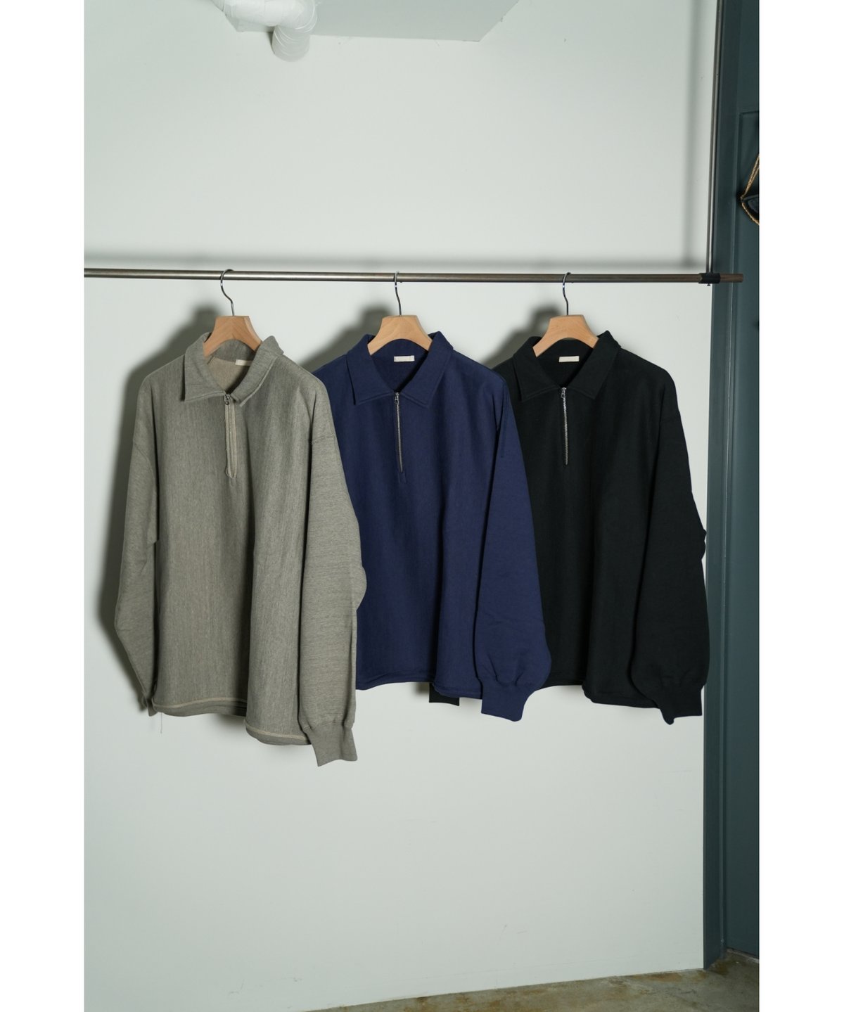 ULTERIOR FADED SILKY TERRY RW HALF ZIP P/O | Mu