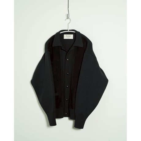 Olde H & Daughter Ex. WORSTED WOOL / SHEEP SUEDE COMBINATION JACKET