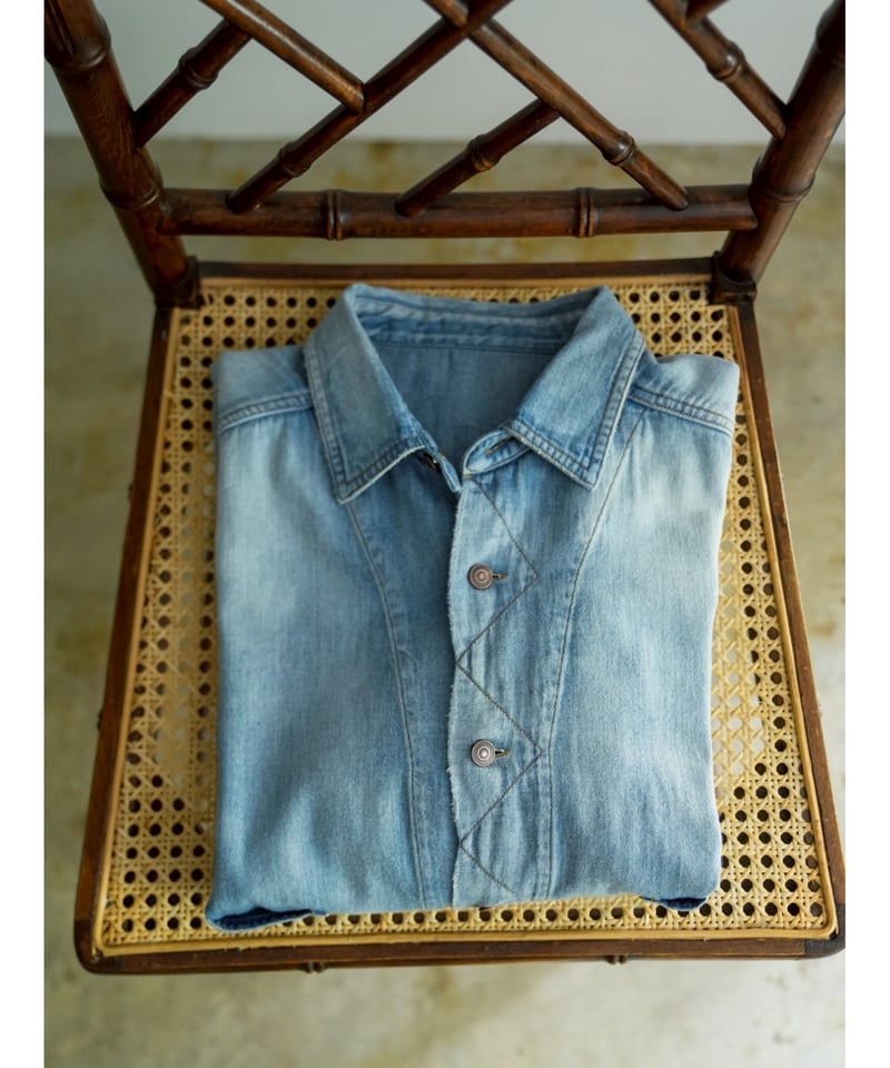 「マグロ」MAATEE&SONS DENIM SHIRTS .. Denim Shirts Coverall(1(MEN) Fade Indigo/フェードインディゴ