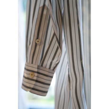 MAATEE&SONS Ex. "ARCHIVE SILK STRIPE" PULL OVER SHIRTS