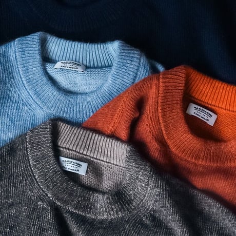 MAATEE&SONS BLACK ALPACA 裏CASHMERE ひょっとこ P/O SWEATER⁣