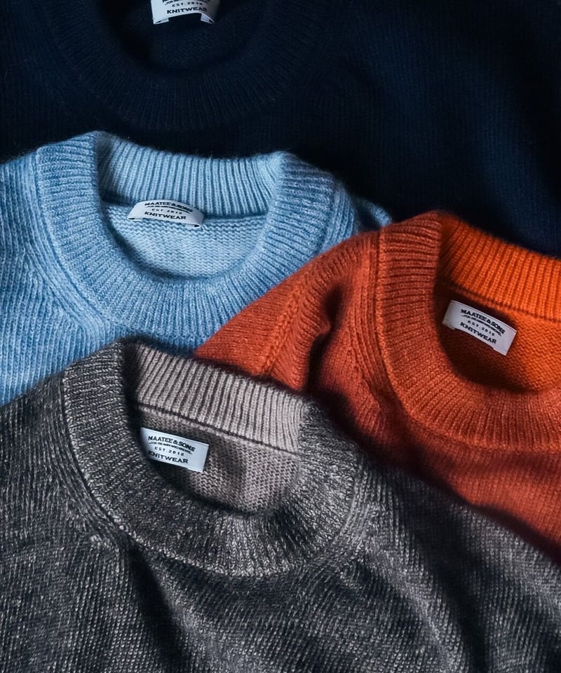 MAATEE&SONS BLACK ALPACA 裏CASHMERE ひょっとこ P/O SW MAATEE&SONS BLACK ALPACA 裏CASHMERE ひょっとこ P/O SW