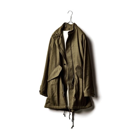 MAATEE&SONS CASHMERE 和紙 WASHER TWILL FISHTAIL COAT