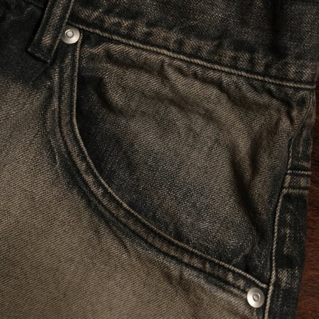 ANCELLM AGING WIDE DENIM 5P PANTS