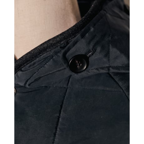 MAATEE&SONS SILK QUILT HOODED COAT