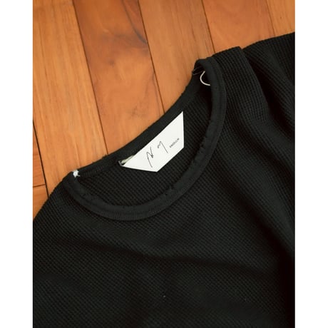 ANCELLM DAMEGE WAFFLE CREW LS T-SHIRT