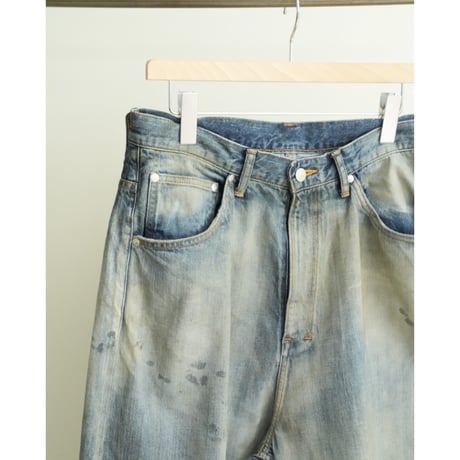 ANCELLM AGING WIDE DENIM 5P PANTS