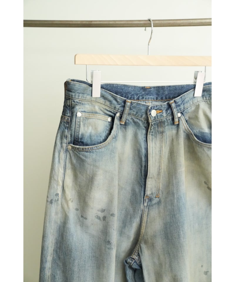 パンツ ANCELLM AGING WIDE 5P DENIM PANTS AGING WIDE 5P DENIM PANTS(BLACK) – ANCELLM