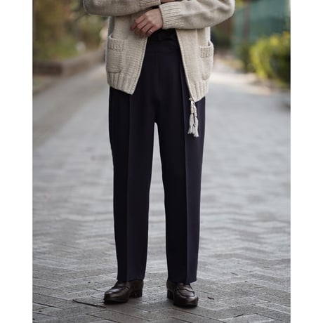 RAINMAKER Ex. PONTE ROMA PLEATED SIDE STRIPES TROUSERS