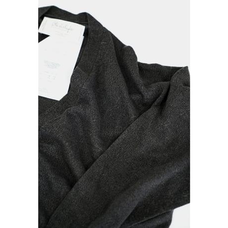 Olde H&Daughter LINEN SILK PLAIN STITCH V NECK C/D